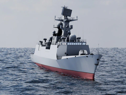 Barco fragata tipo 054A Modelo 3D