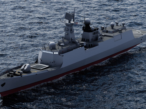 Type 054A frigate Ship 3D Модель