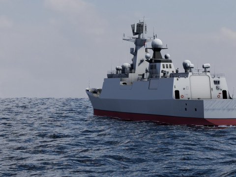 Type 054A frigate Ship 3D Модель