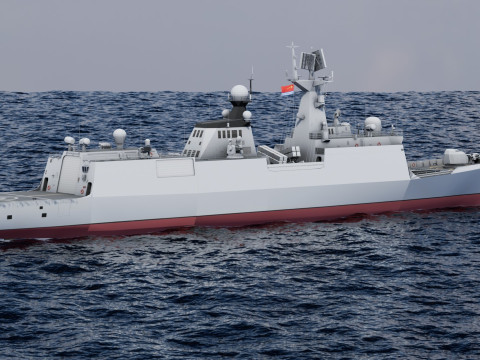 Type 054A frigate Ship 3D Модель