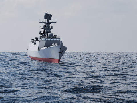 Type 054A frigate Ship 3D Модель