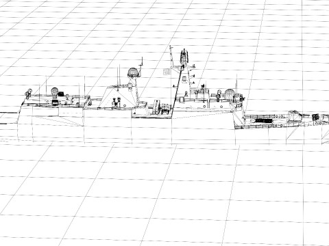 Type 054A frigate Ship 3D Модель