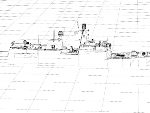 Type 054A frigate Ship 3D Model