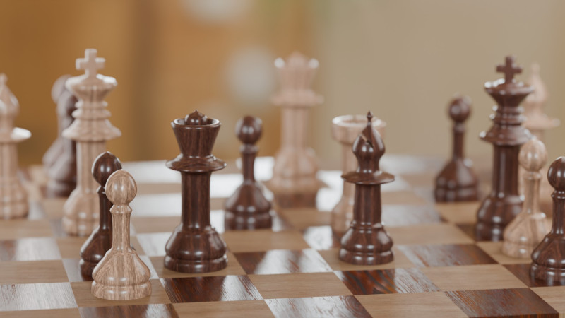Chess Scene 3D Model .c4d .max .obj .3ds .fbx .stl .blend