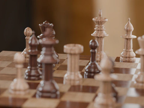 Chess Scene 3D Model