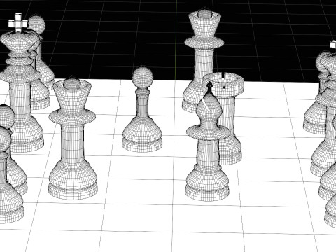 Chess Scene 3D Model