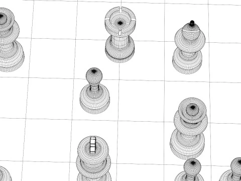 Chess Scene 3D Model