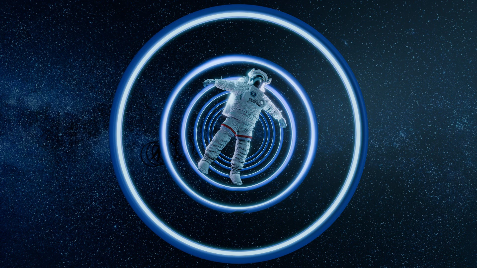 Astronaut Spinning in Space Animation 3D Model .c4d .max .obj .3ds .fbx .stl .blend 
