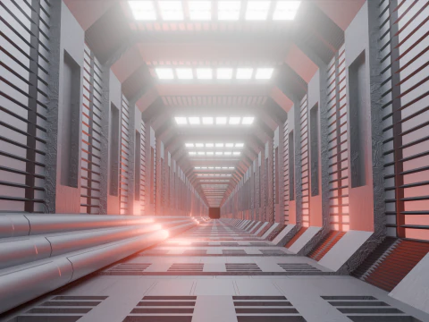 Sci-Fi Hallway 3D Model