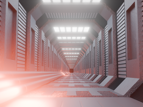 Sci-Fi Hallway 3D Model