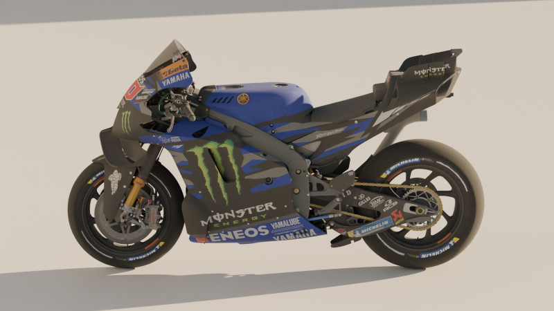 Fabio Quartararo Yamaha YZR-M1 2024 MotoGP 3D 모델 .c4d .max .obj .3ds .fbx .stl .blend