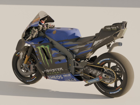 Fabio Quartararo Yamaha YZR-M1 2024 MotoGP 3D 모델