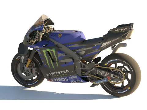Alex Rins Yamaha YZR-M1 2024 MotoGP Modelo 3D