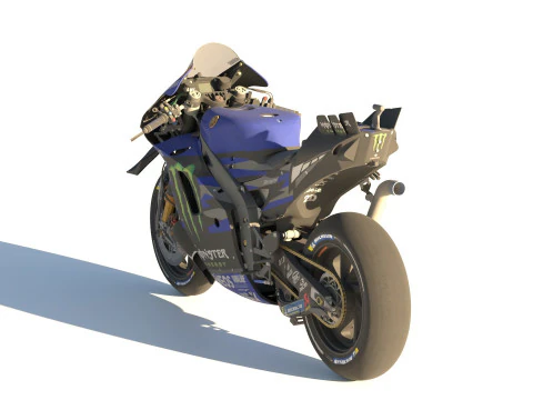 Alex Rins Yamaha YZR-M1 2024 MotoGP Modelo 3D