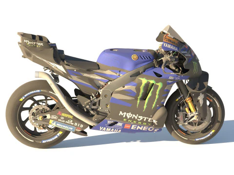 Alex Rins Yamaha YZR-M1 2024 MotoGP Modelo 3D