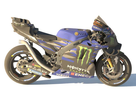 Alex Rins Yamaha YZR-M1 2024 MotoGP Modelo 3D