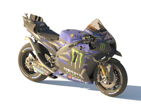 Alex Rins Yamaha YZR-M1 2024 MotoGP Modelo 3D
