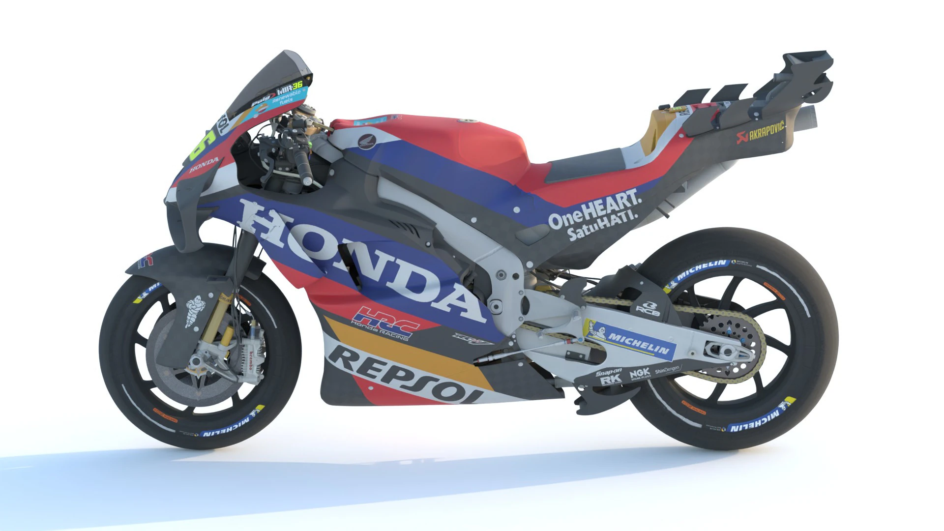Joan Mir Honda RC213V 2024 MotoGP 3D Model .c4d .max .obj .3ds .fbx .stl .blend 