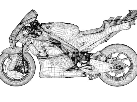 Joan Mir Honda RC213V 2024 MotoGP Model 3D