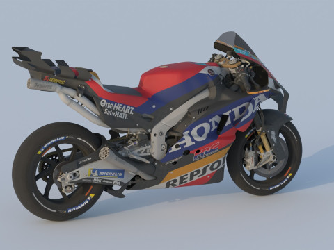 Luca Marini Honda RC213V 2024 MotoGP 3D Modell