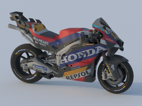 Luca Marini Honda RC213V 2024 MotoGP 3D Modell