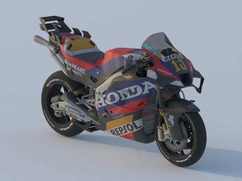Luca Marini Honda RC213V 2024 MotoGP 3D Modell