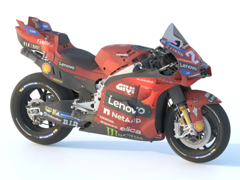 Enea Bastianini Ducati Desmosedici GP24 2024 MotoGP 3D Model