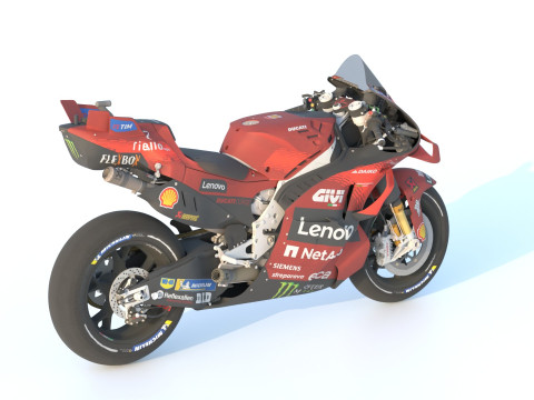 Francesco Bagnaia Ducati Desmosedici GP24 2024 MotoGP 3D Model