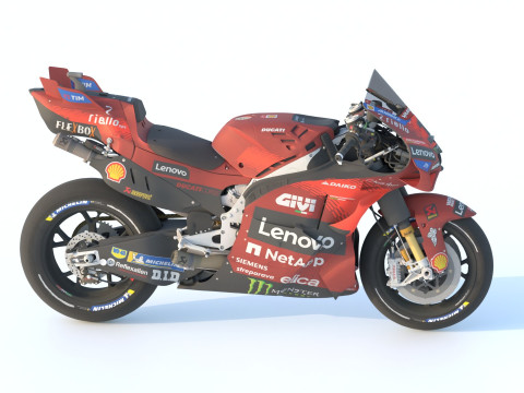 Francesco Bagnaia Ducati Desmosedici GP24 2024 MotoGP 3D Model