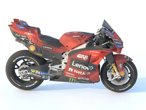 Francesco Bagnaia Ducati Desmosedici GP24 2024 MotoGP 3D Model