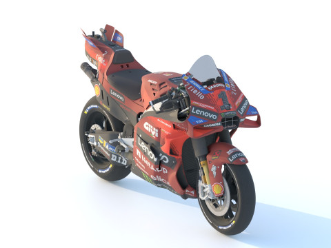 Francesco Bagnaia Ducati Desmosedici GP24 2024 MotoGP 3D Model