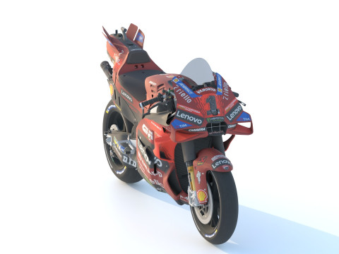 Francesco Bagnaia Ducati Desmosedici GP24 2024 MotoGP 3D Model