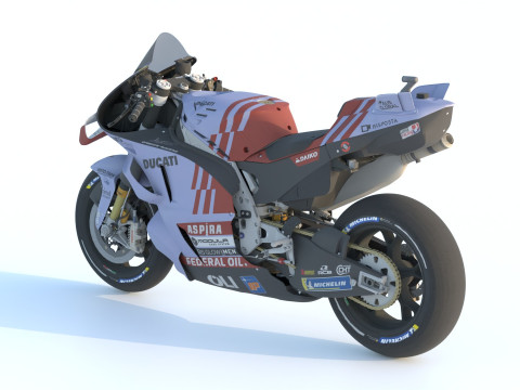 Alex Marquez Ducati Desmosedici GP23 Gresini Racing Team 2024 MotoGP 3D Model