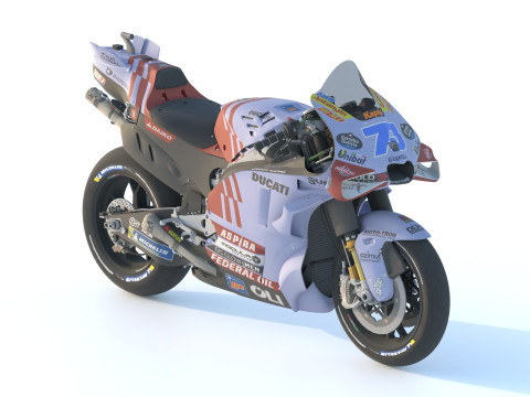 Alex Marquez Ducati Desmosedici GP23 Gresini Racing Team 2024 MotoGP 3D Model
