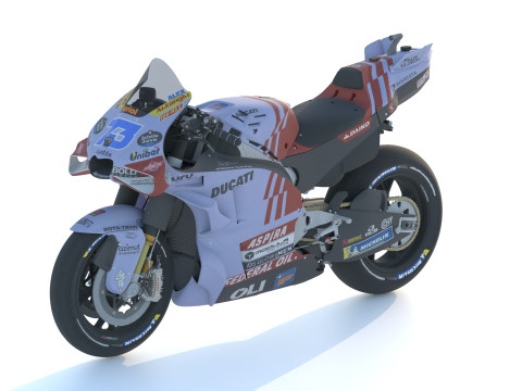 Alex Marquez Ducati Desmosedici GP23 Gresini Racing Team 2024 MotoGP 3D Model