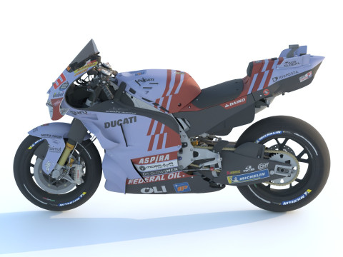 Marquez Ducati Desmosedici GP23 Gresini Racing Team 2024 MotoGP 3D Модель