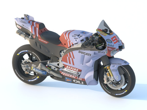 Marquez Ducati Desmosedici GP23 Gresini Racing Team 2024 MotoGP Model 3D