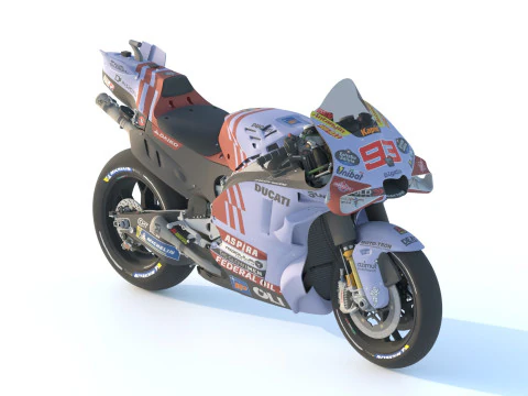 M&aacute;rquez 93 Ducati Desmosedici GP23 Gresini Racing Team 2024 MotoGP Modelo 3D