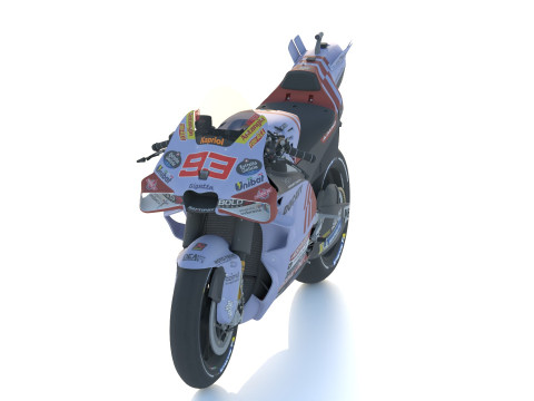 Marquez Ducati Desmosedici GP23 Gresini Racing Team 2024 MotoGP Model 3D