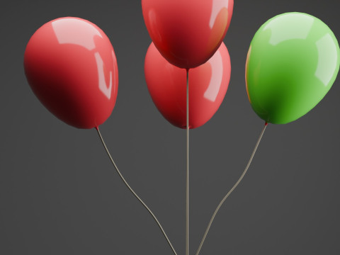 Floating Balloon Animation 3D Model