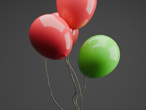 Floating Balloon Animation Model 3D