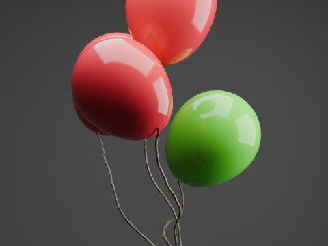 Floating Balloon Animation Model 3D
