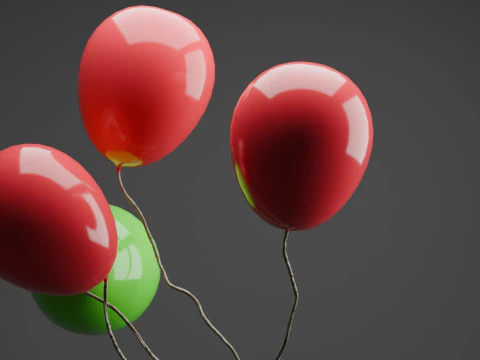 Animaci&oacute;n de globo flotante Modelo 3D