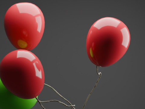 Floating Balloon Animation Model 3D
