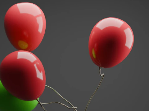 Animaci&oacute;n de globo flotante Modelo 3D