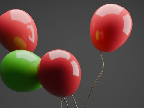 Animaci&oacute;n de globo flotante Modelo 3D