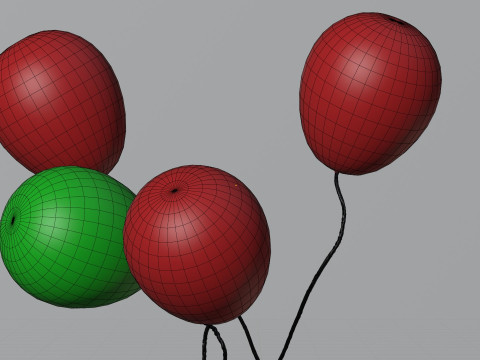 Floating Balloon Animation Model 3D