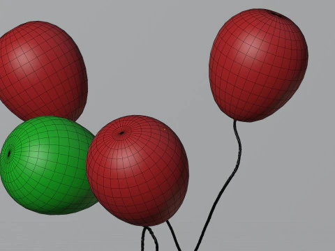 Animaci&oacute;n de globo flotante Modelo 3D