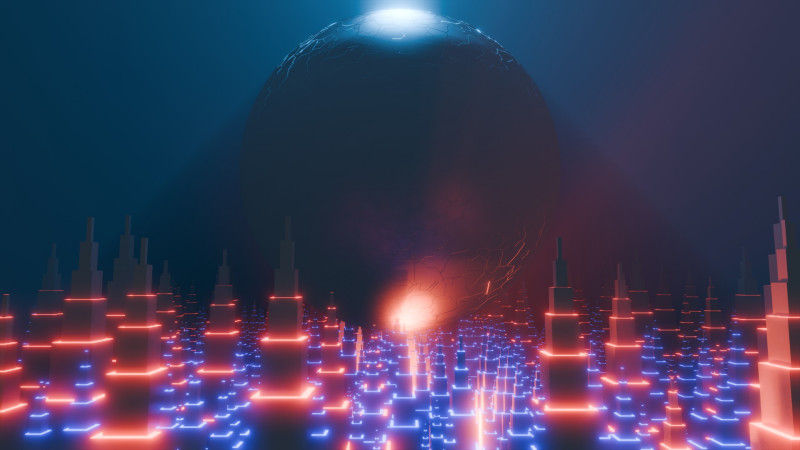 Sci-Fi City Building Animation Modelo 3D .c4d .max .obj .3ds .fbx .stl .blend
