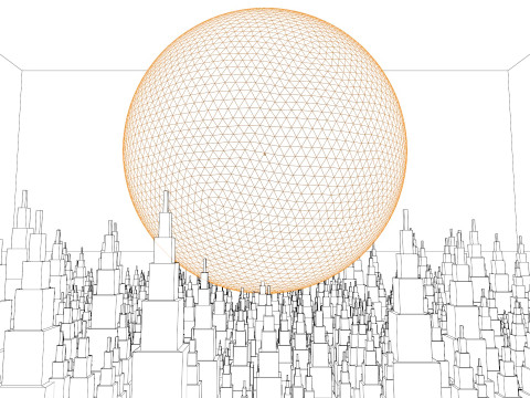 Sci-Fi City Building Animation Modelo 3D
